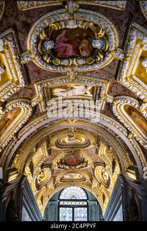 Venedig, Italien - 20. Mai 2017: Treppe der Renaissance im Dogenpalast`s in Venedig. Der mittelalterliche Palazzo Ducale ist ein berühmtes Wahrzeichen der Stadt Stockfoto